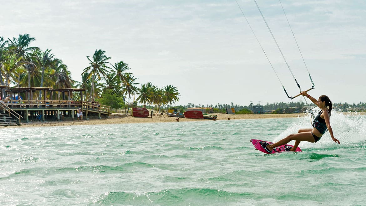 Ilha do Guajiru: Kiten an der Kitesurf Station