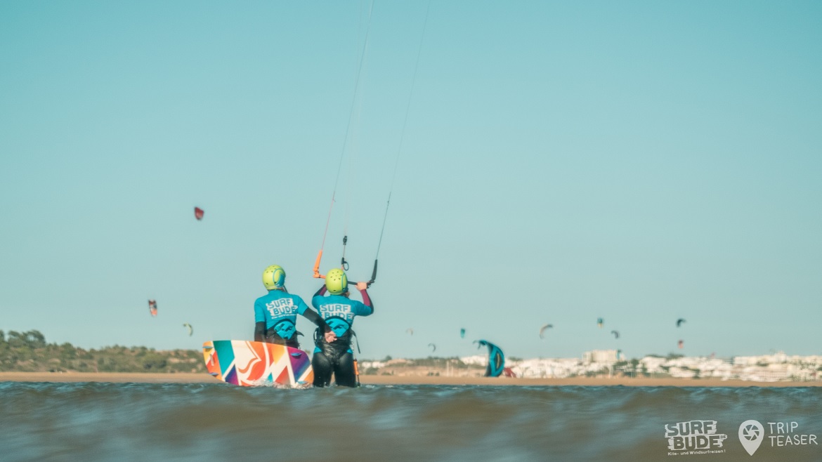 Algarve: Schulungsbild vom Kite Camp