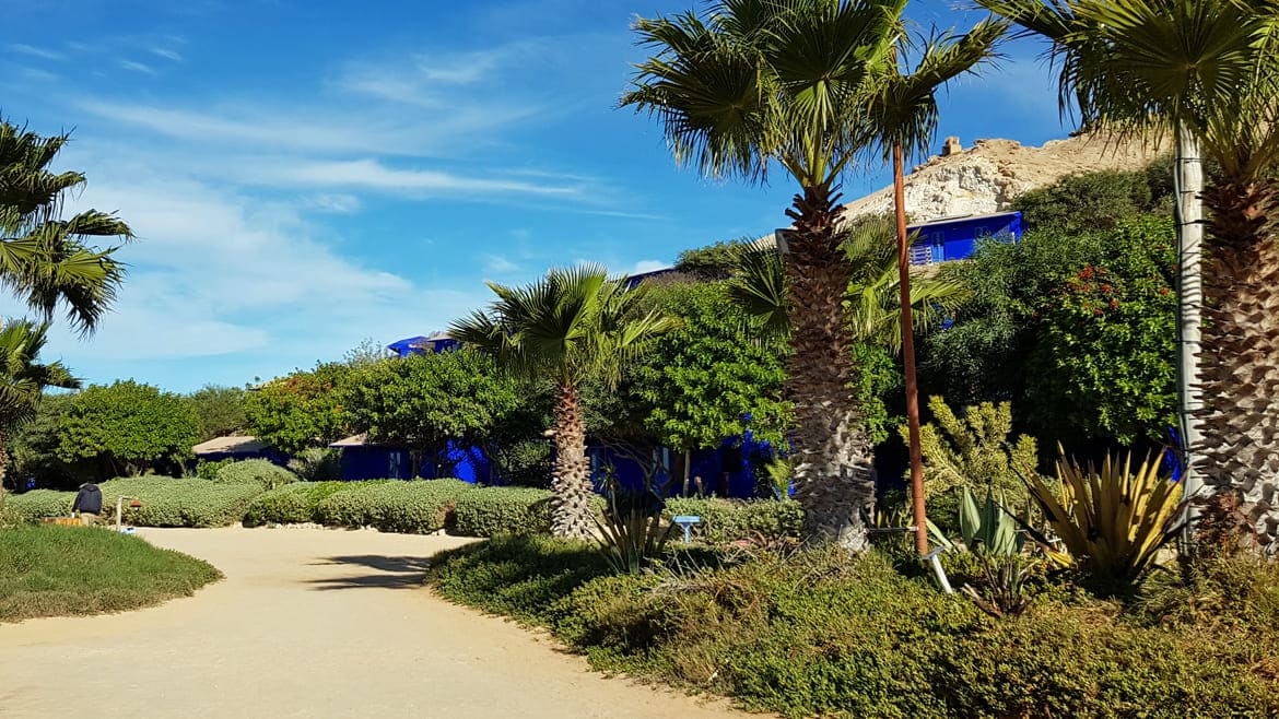 Dakhla: Außenanlage des Surfhotels