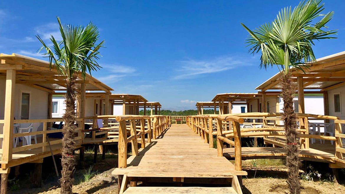 Ulcinj: Außenansicht der Strand Bungalows Ulcinj: Außenansicht der Strand Bungalows