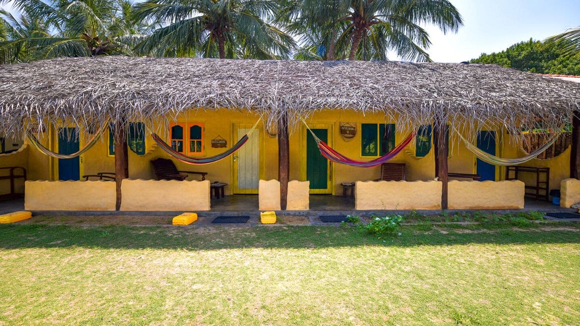 Kalpitiya: Außenansicht der Standard Zimmer der Surf Cabanas