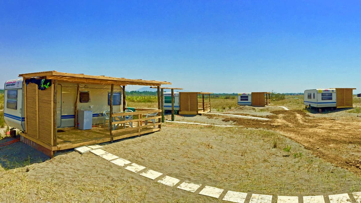 Ulcinj: Unsere Strand Wohnwagen Ulcinj: Unsere Strand Wohnwagen