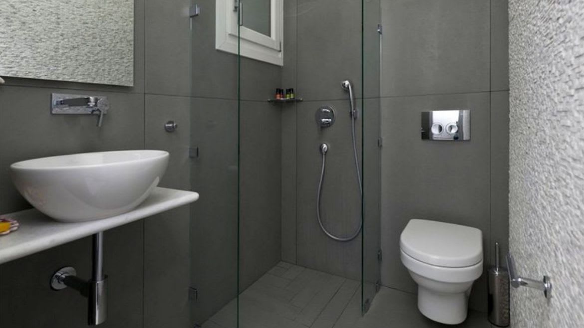 Naxos: Badezimmer der Appartements im OG