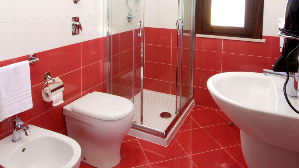 Marsala: Badezimmer des Superiorzimmers Marsala: Badezimmer des Superiorzimmers