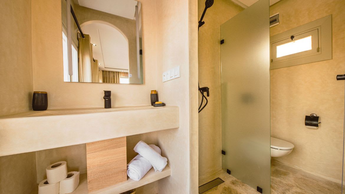 Dakhla: Badezimmer Premium Bungalow Dakhla: Badezimmer Premium Bungalow