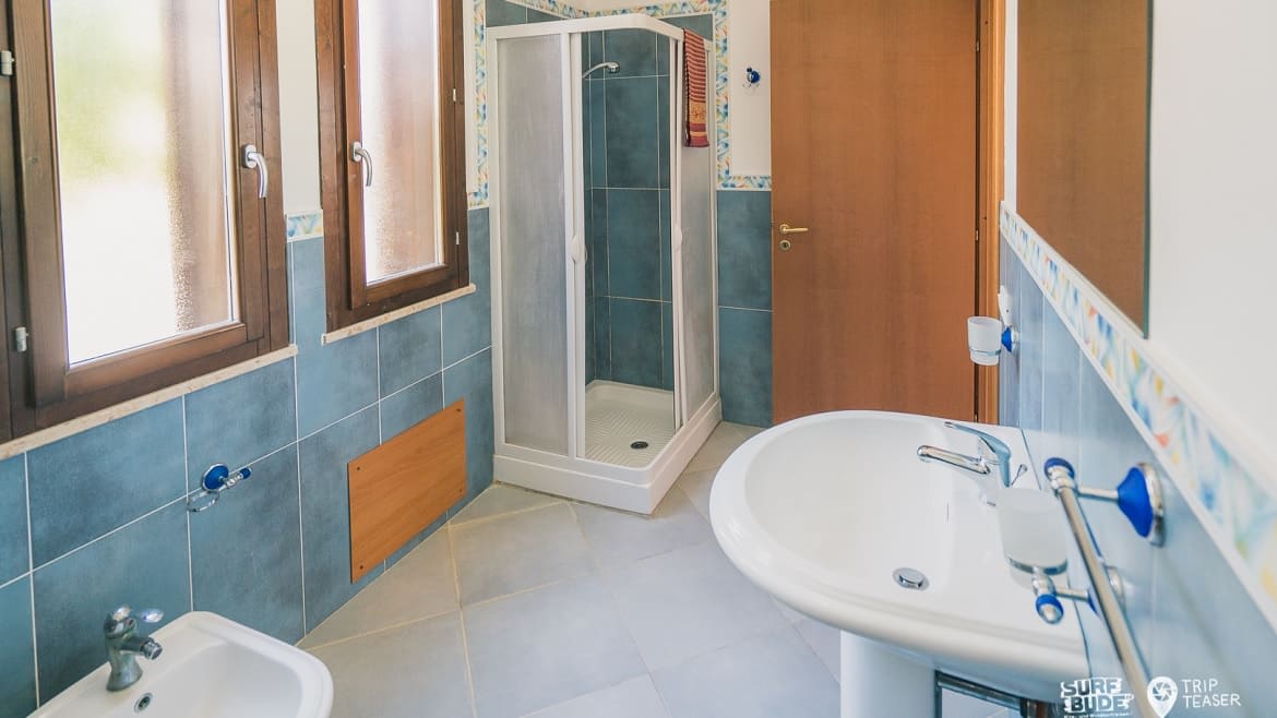 Marsala: Badezimmer im Surfer Appartements Marsala: Badezimmer im Surfer Appartements