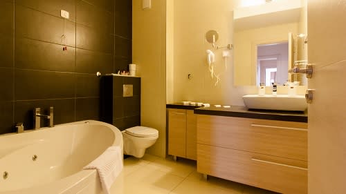 Ulcinj: Badezimmer des VIP Appartement Ulcinj: Badezimmer des VIP Appartement