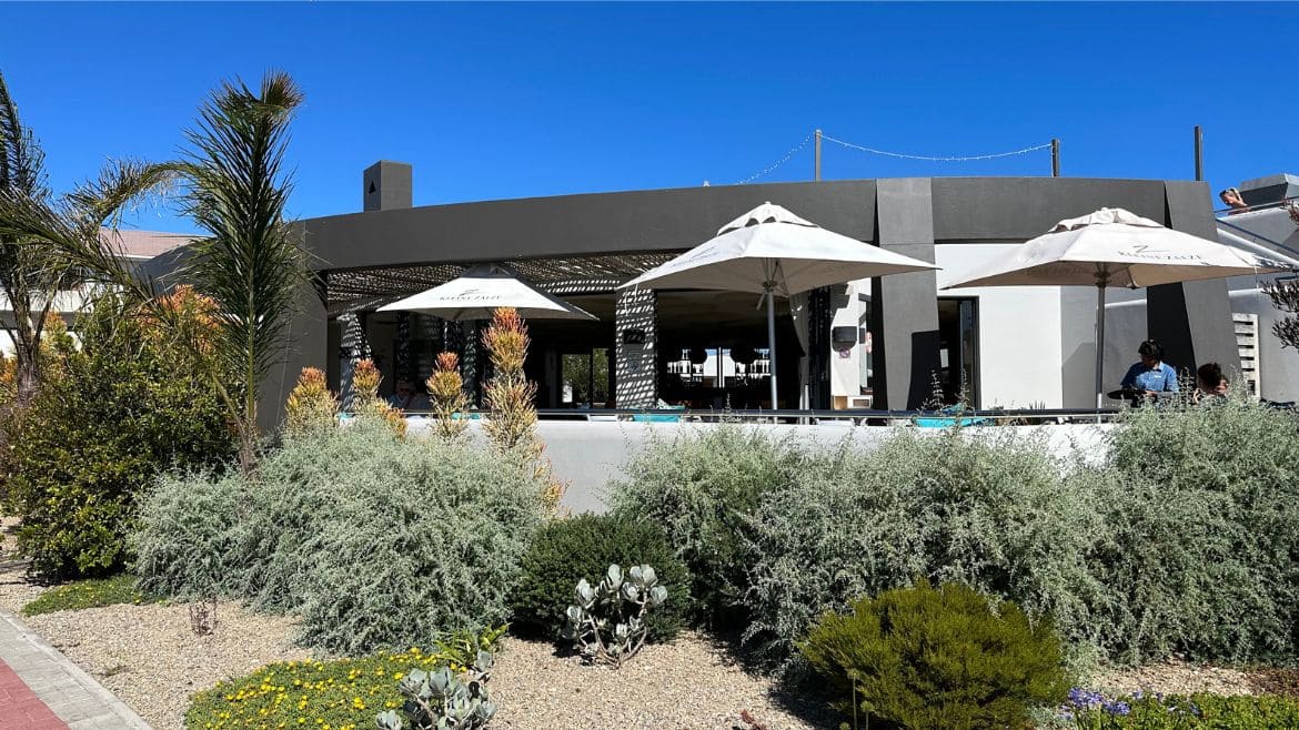 Langebaan: Blick auf das Restaurant vom Kitehotel