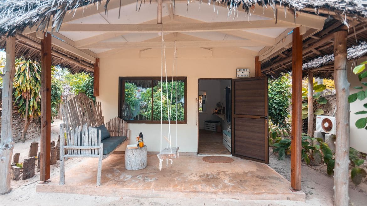 Sansibar: Private Terrasse der Jungle Bungalows Sansibar: Private Terrasse der Jungle Bungalows