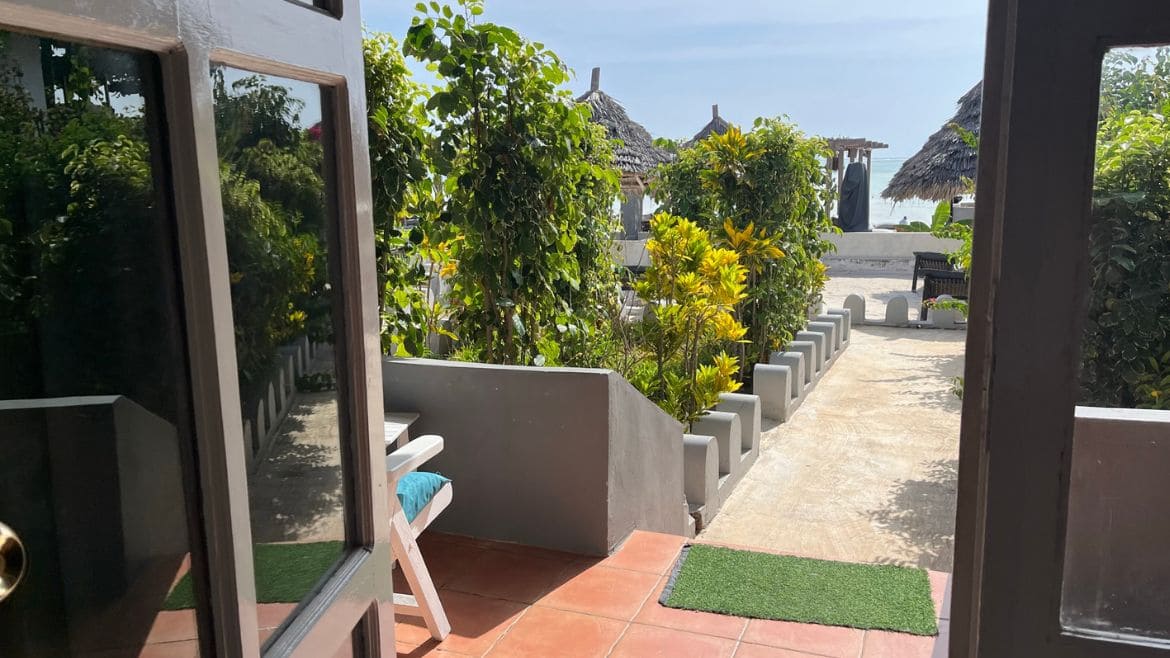 Sansibar: Blick zum Außenbereich Sansibar: Blick zum Außenbereich