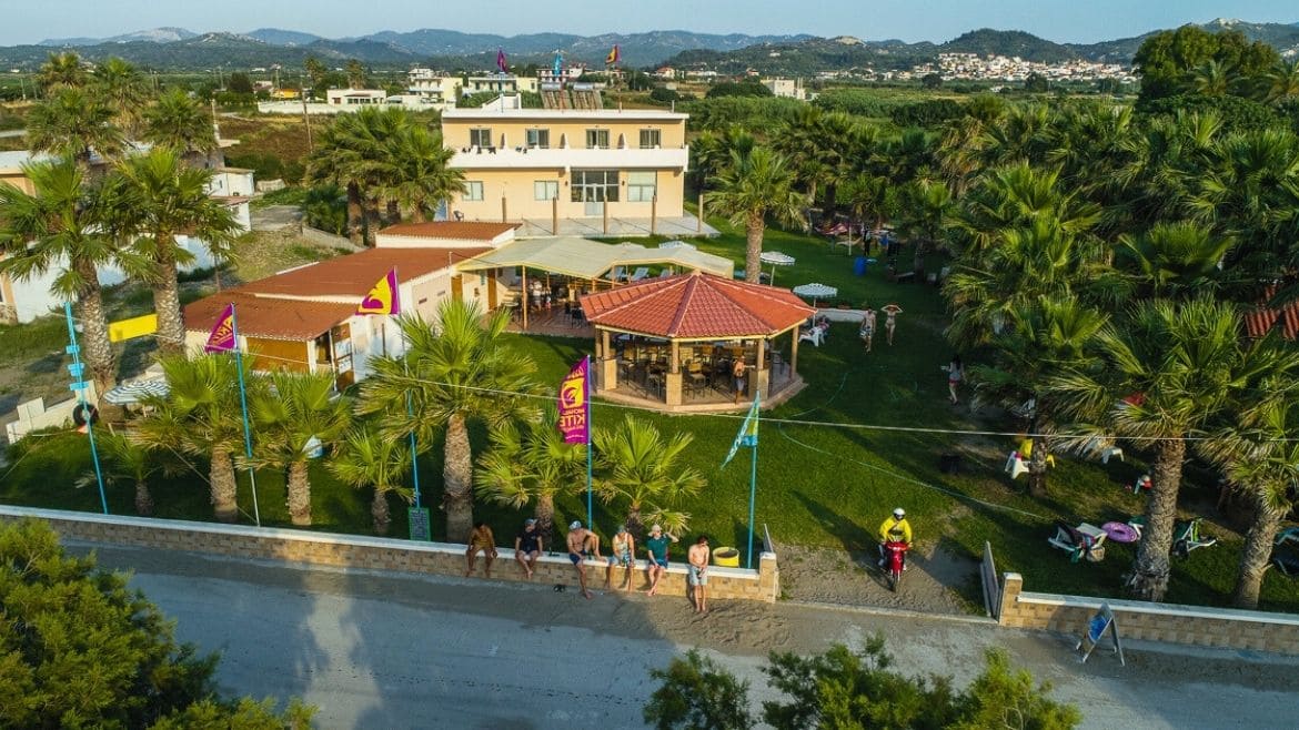 Sicht auf die Kitesurf Station 