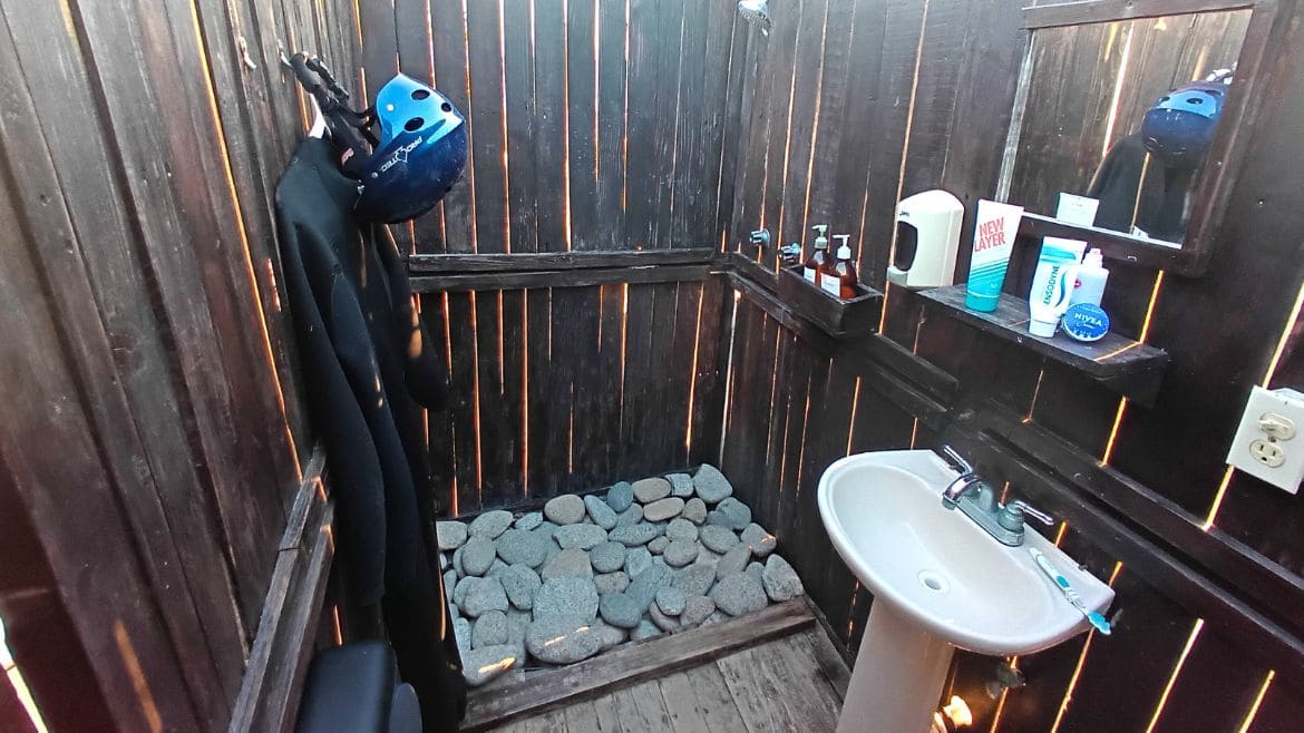 La Ventana: Blick in das private Außenbadezimmer