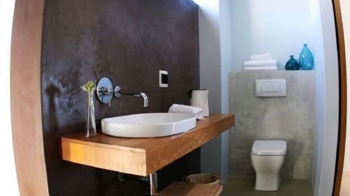 Langebaan: Badezimmer der Basiczimmer