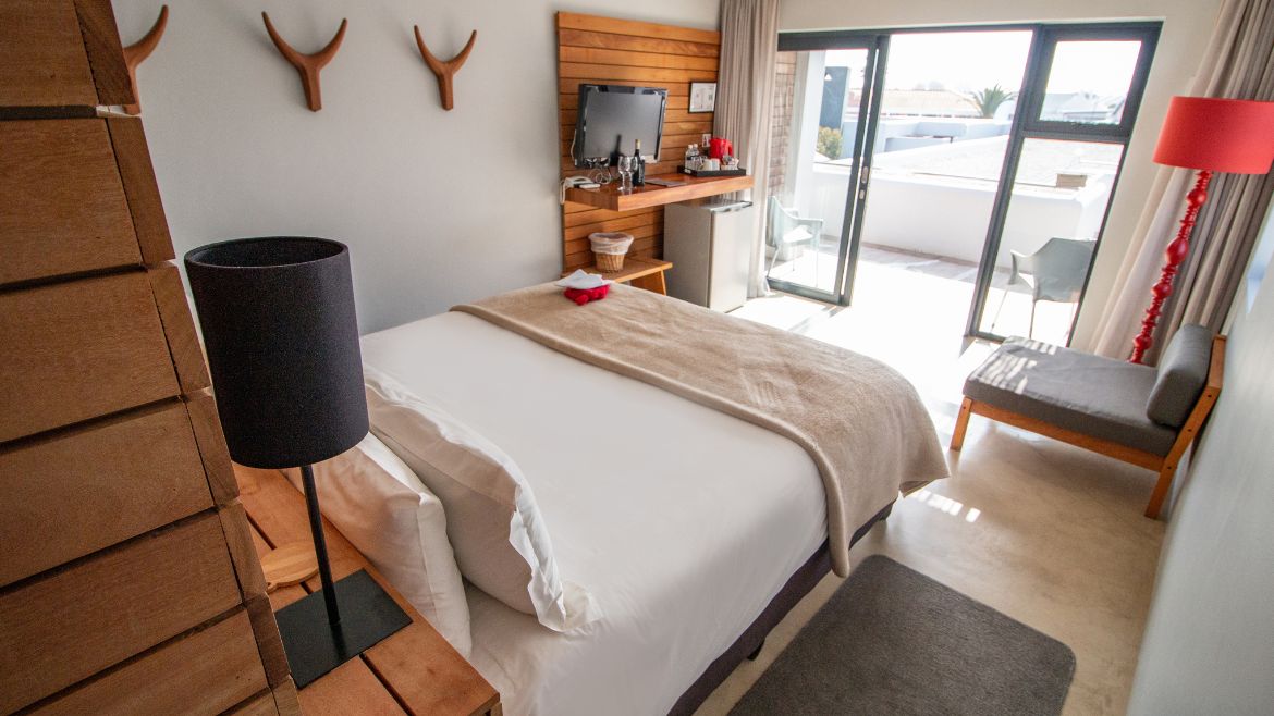 Langebaan: Blick in das Deluxezimmer des Kitehotels