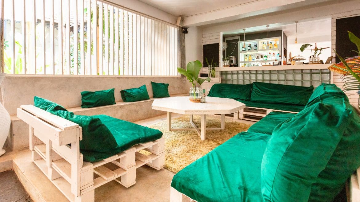 Sansibar: Chillout Bereich im Surfhotel Sansibar: Chillout Bereich im Surfhotel