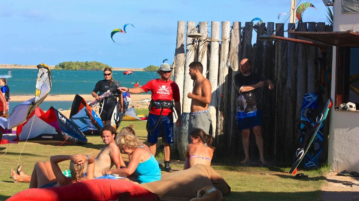 Ilha do Guajiru: Chillout-Bereich an der Kitesurf Station