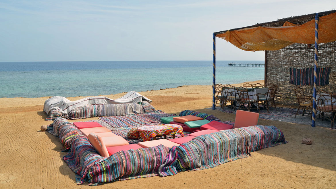 Hamata: Chillout-Bereich im Komforthotel