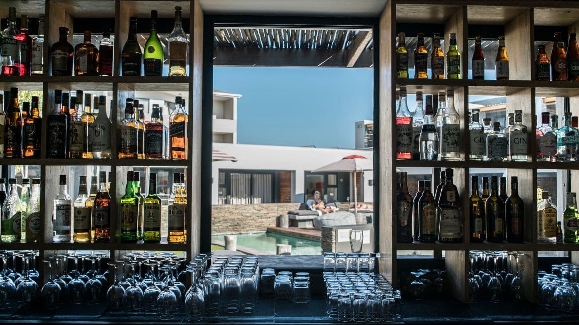 Langebaan: Das Restaurant ist direkt mit dem Kitehotel verbunden