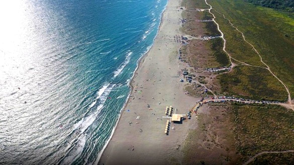 Ulcinj: Blick auf das Strandcamp Ulcinj: Blick auf das Strandcamp