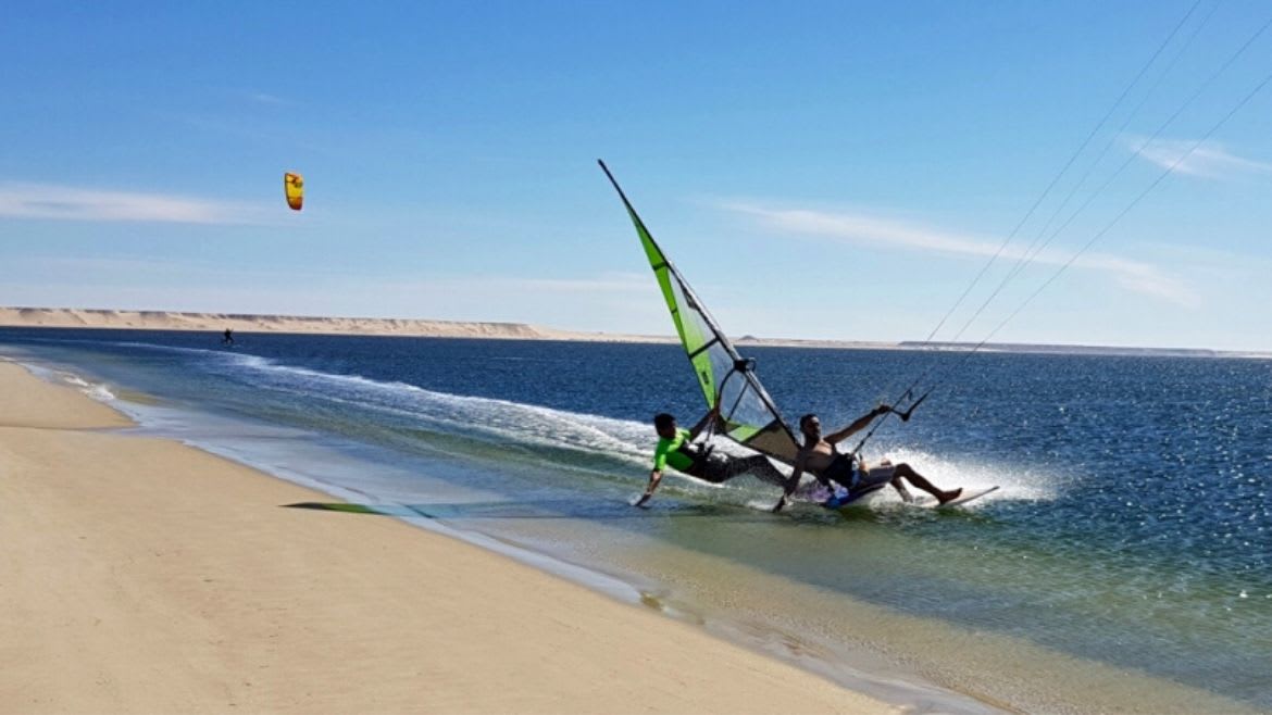 Dakhla: Der Seppd Spot bietet optimale Bedingungen zum Gleiten an der Station