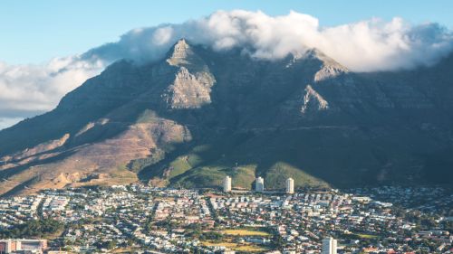 Langebaan: Kapstadt, mit Blick auf den Tafelberg. Langebaan: Kapstadt, mit Blick auf den Tafelberg.