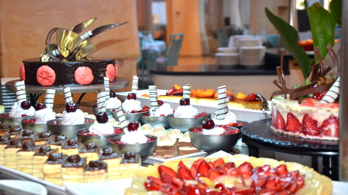 Djerba-Zarzsi: Dessert im Buffetrestaurant Djerba-Zarzsi: Dessert im Buffetrestaurant