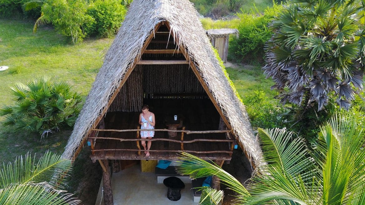 Kappalady: Blick auf die Cabana Kappalady: Blick auf die Cabana