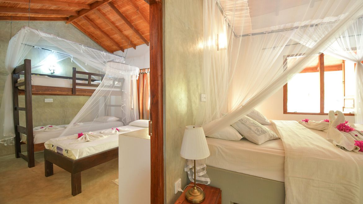 Kalpitiya: Die Familienzimmer verfügen über eine Verbindungstür