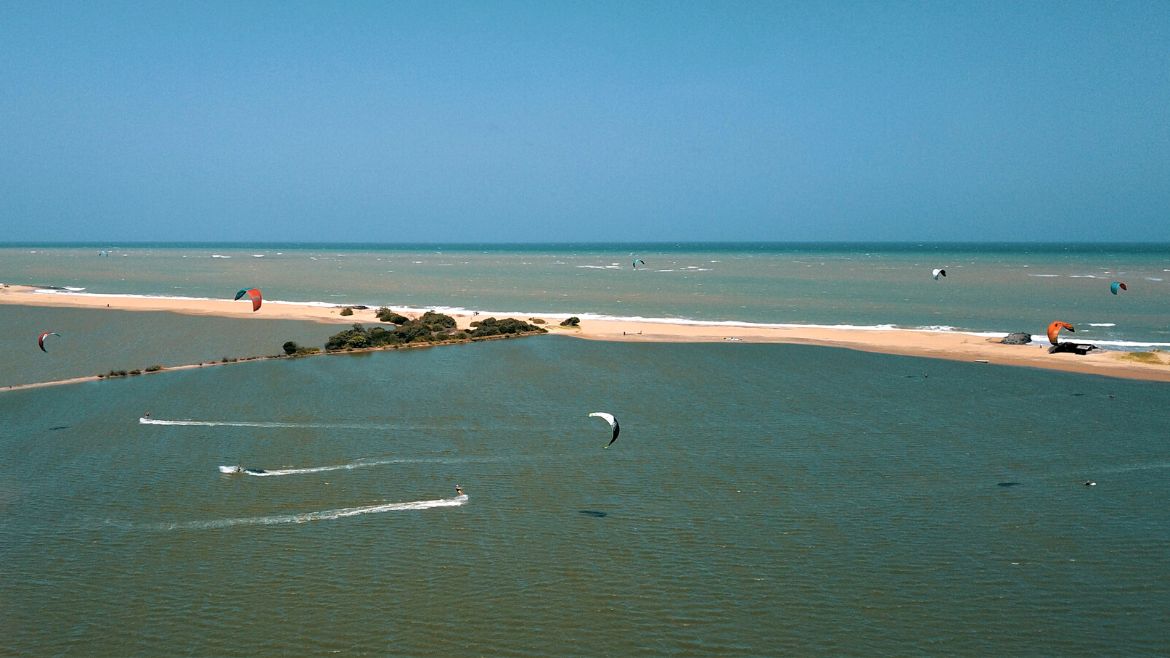 Kappalady: Blick auf die Lagune und den Indischen Ozean