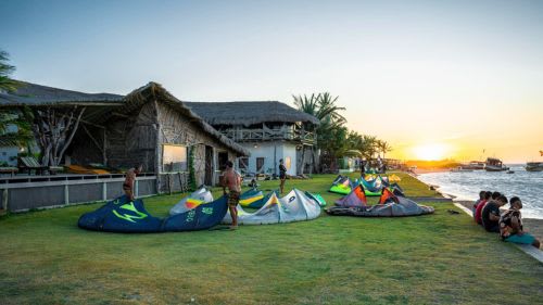 Ilha do Guajiru: Blick auf die Kitesurf Station Ilha do Guajiru: Blick auf die Kitesurf Station
