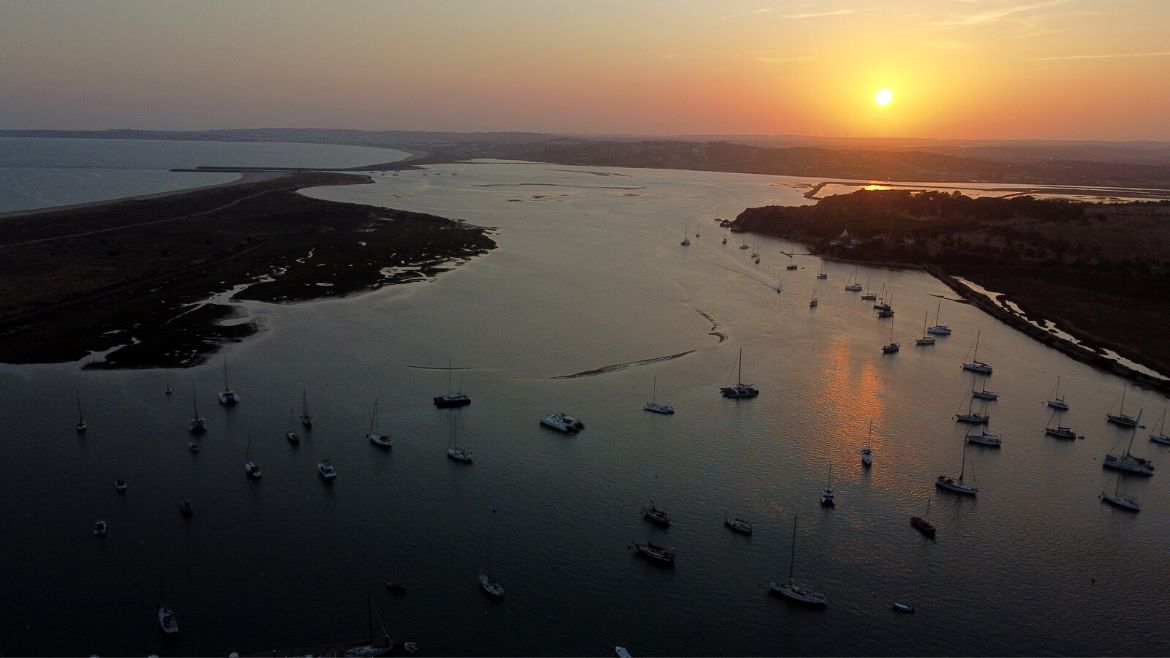Algarve: Die Lagune am Abend Algarve: Die Lagune am Abend