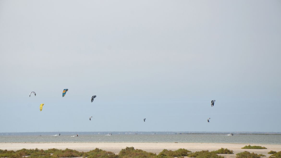 Djerba-Zarzis: Downwinder zur Lagune während des Kite Camps Djerba-Zarzis: Downwinder zur Lagune während des Kite Camps
