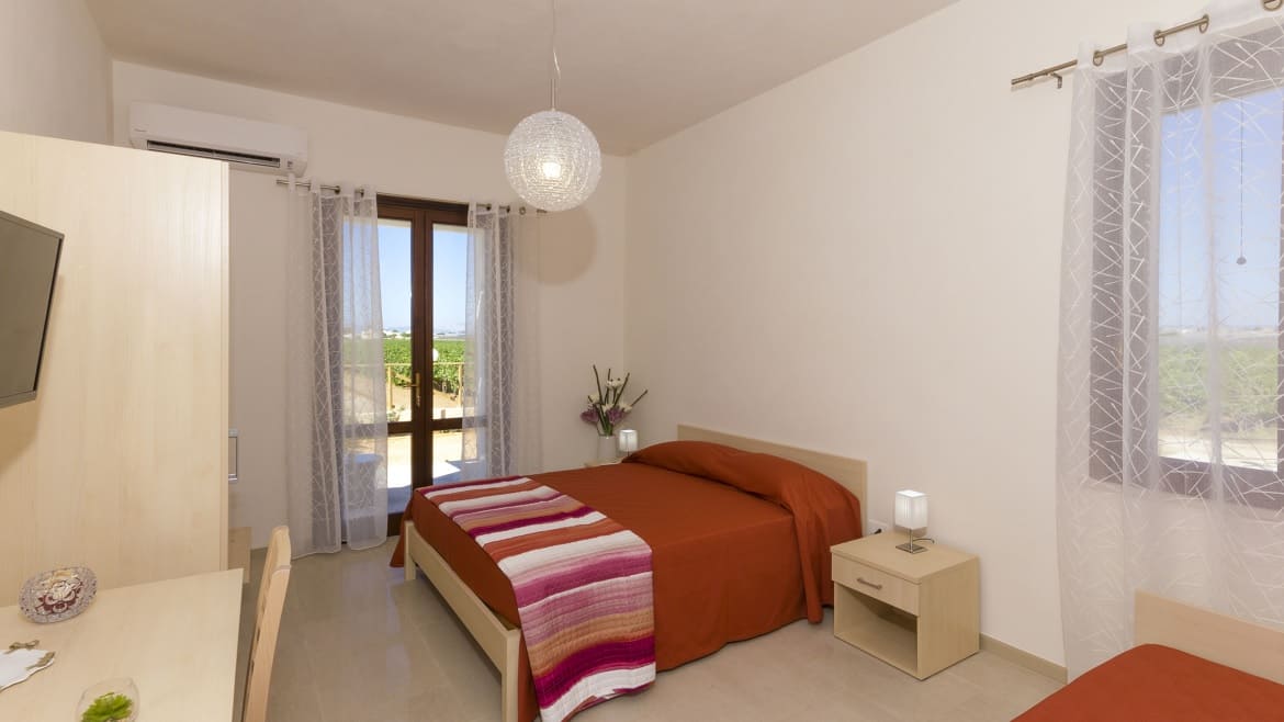 Marsala: Dreibettzimmer in der Kitevilla Marsala: Dreibettzimmer in der Kitevilla