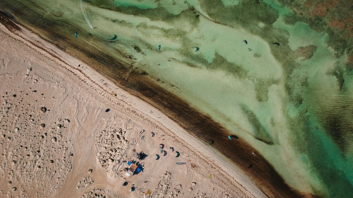 Zarzis: Drohnenaufnahme von der Kitesurf Station Zarzis: Drohnenaufnahme von der Kitesurf Station