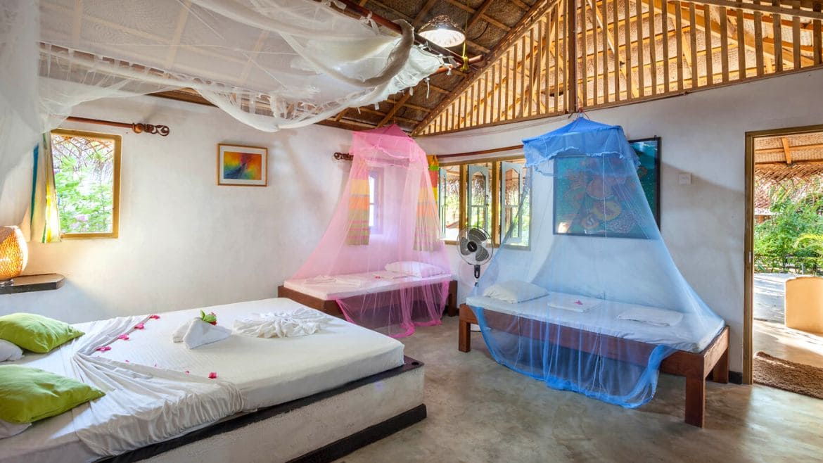 Kalpitiya: Einfach aber liebevoll ausgestattete Family Cabanas