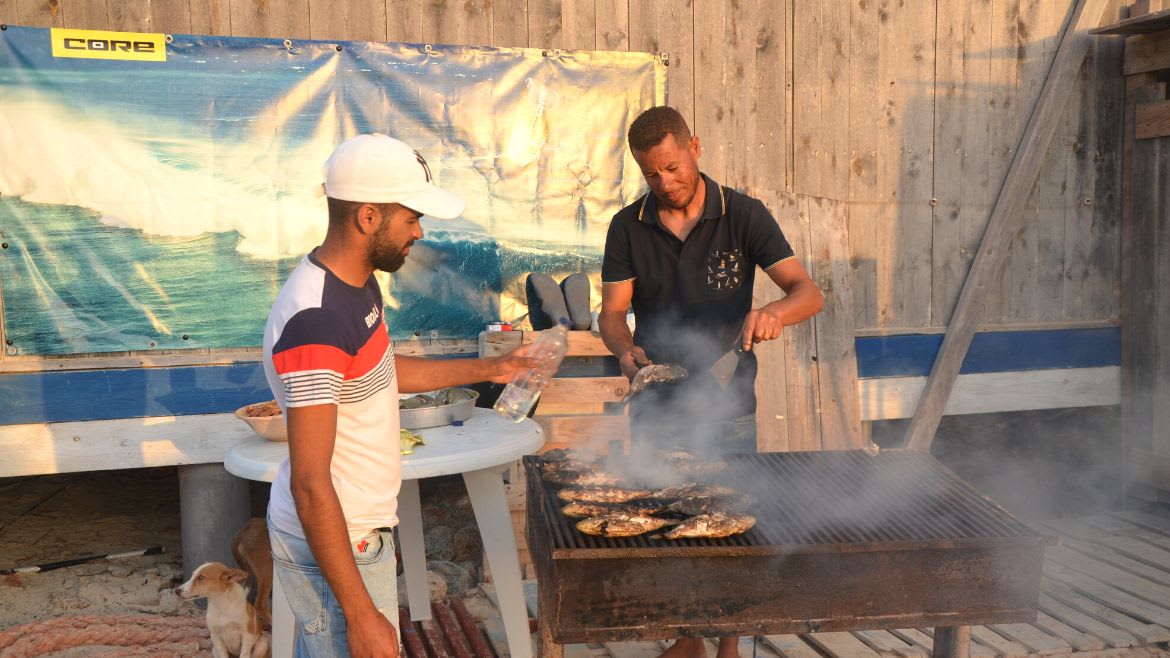 Djerba-Zarzis: Frischer Fisch darf während des Kite Camps nicht fehlen Djerba-Zarzis: Frischer Fisch darf während des Kite Camps nicht fehlen