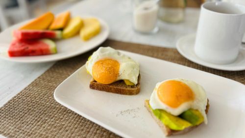 Sansibar: Frühstück im Surfhotel Sansibar: Frühstück im Surfhotel