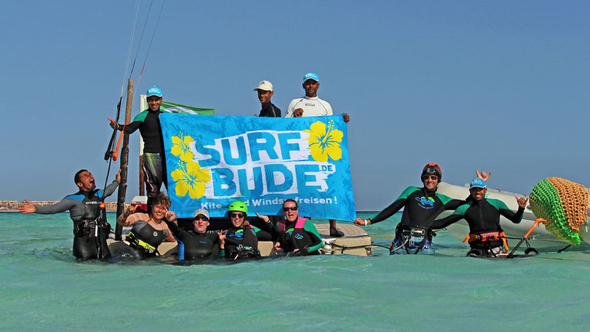 Gruppenbild während der Kitesurf Intensivwochen Gruppenbild während der Kitesurf Intensivwochen