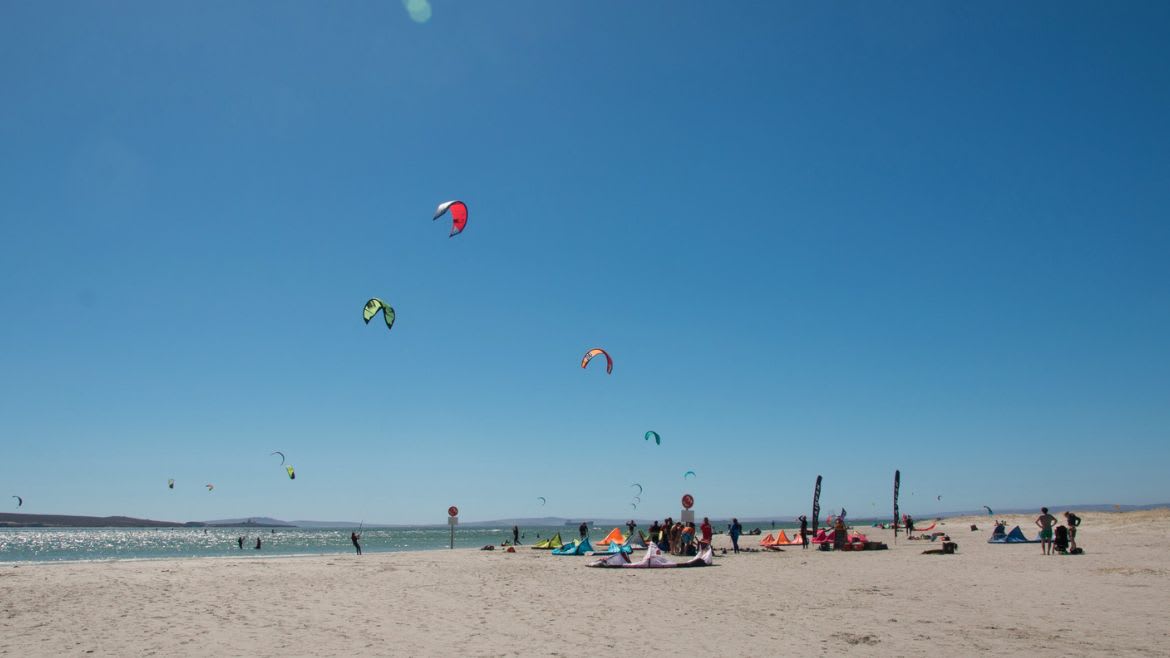 Langebaan: Der Hauptstrand von Langebaan bietet ausreichend Platz Langebaan: Der Hauptstrand von Langebaan bietet ausreichend Platz