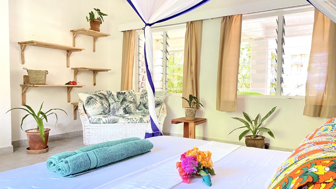 Kilifi: Helle und freundliche Zimmer im Eco Surf Cottage