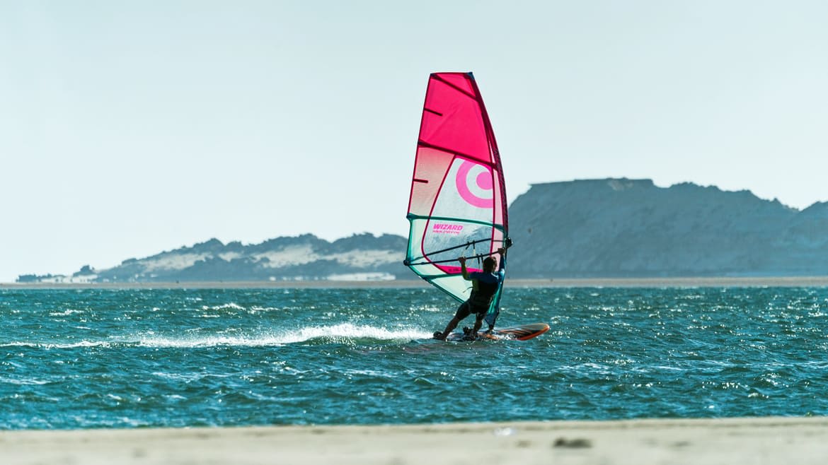Dakhla: In der Lagune wird geschult und gefahren Dakhla: In der Lagune wird geschult und gefahren