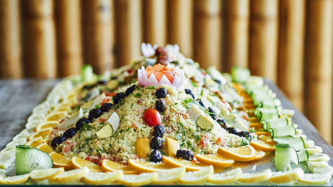 Dakhla: Jeden Tag bietet das Surfhotel eine Vielzahl an Speisen an