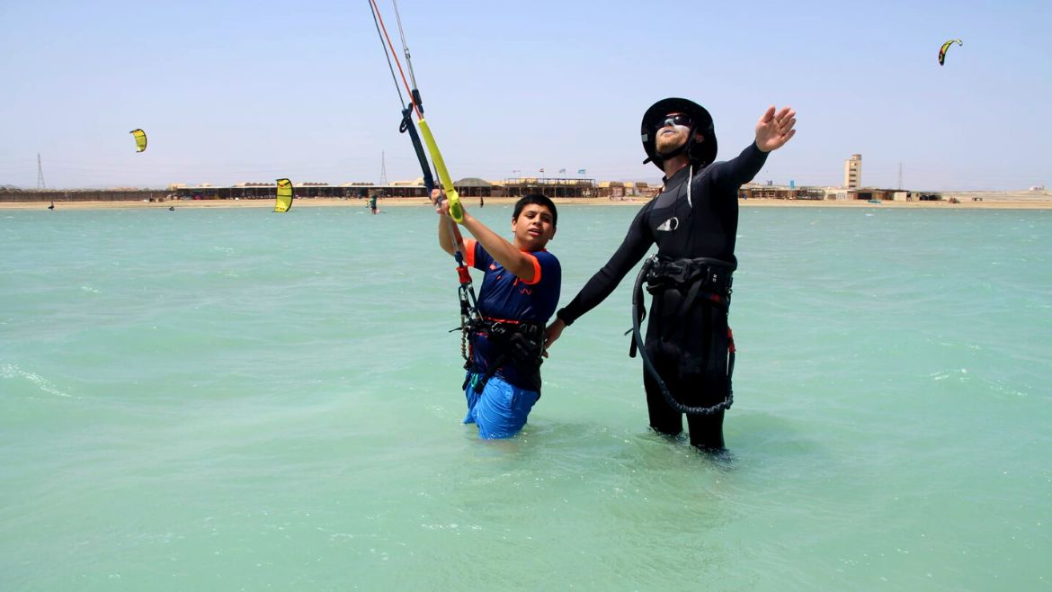 Hamata: Kinderschulung an der Kitesurf Station Hamata: Kinderschulung an der Kitesurf Station