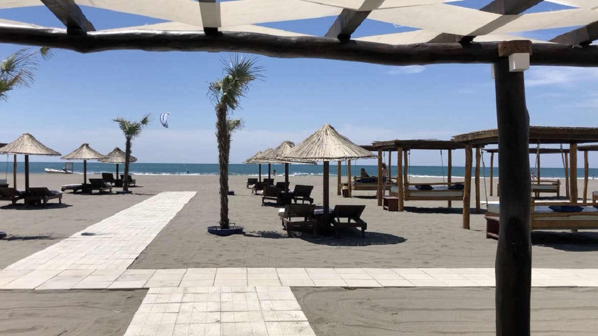 Ulcinj: Blick von der Kite- und Wingsurf Station Ulcinj: Blick von der Kite- und Wingsurf Station