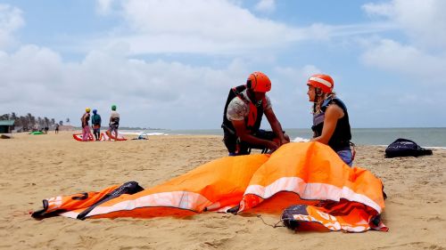 Kappalady: Kiteaufbau üben