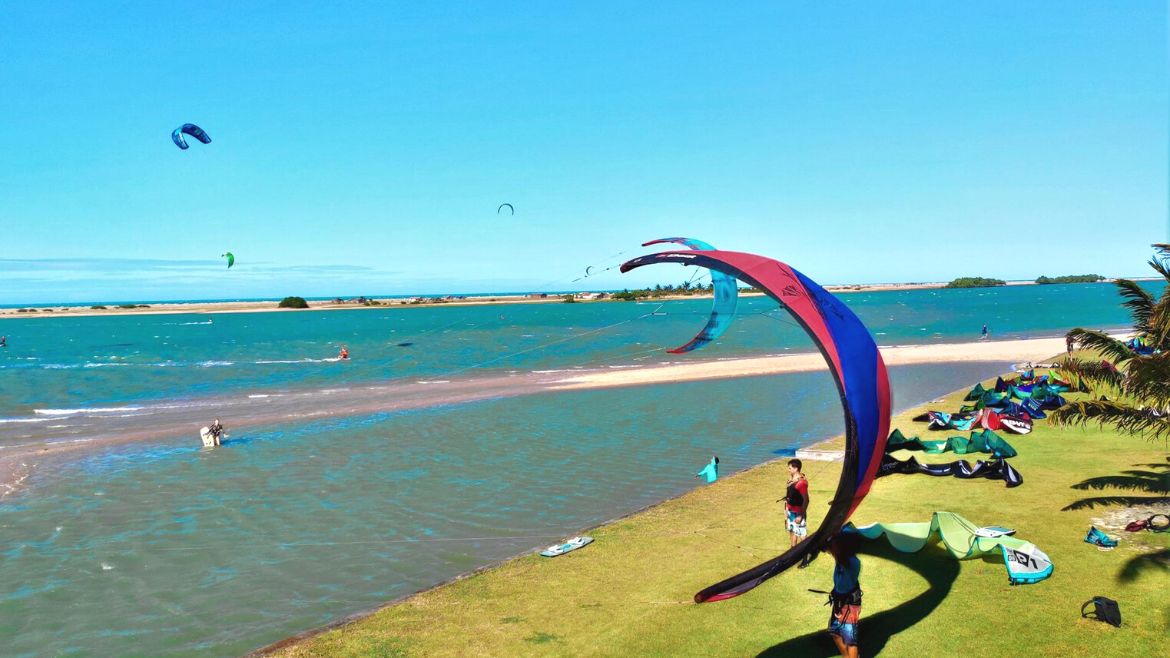 Ilha do Guajiru: Kitestart Ilha do Guajiru: Kitestart