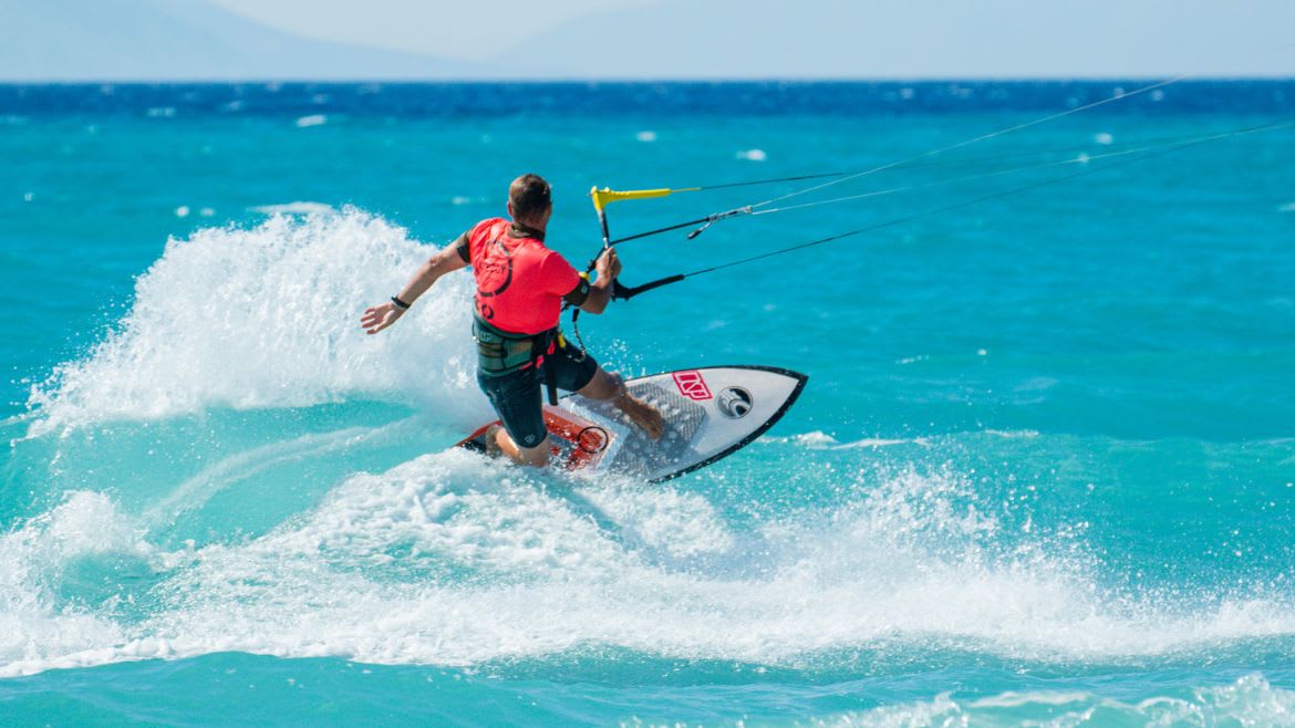 Rhodos Theologos: Kitesurfer finden hier eine top Location