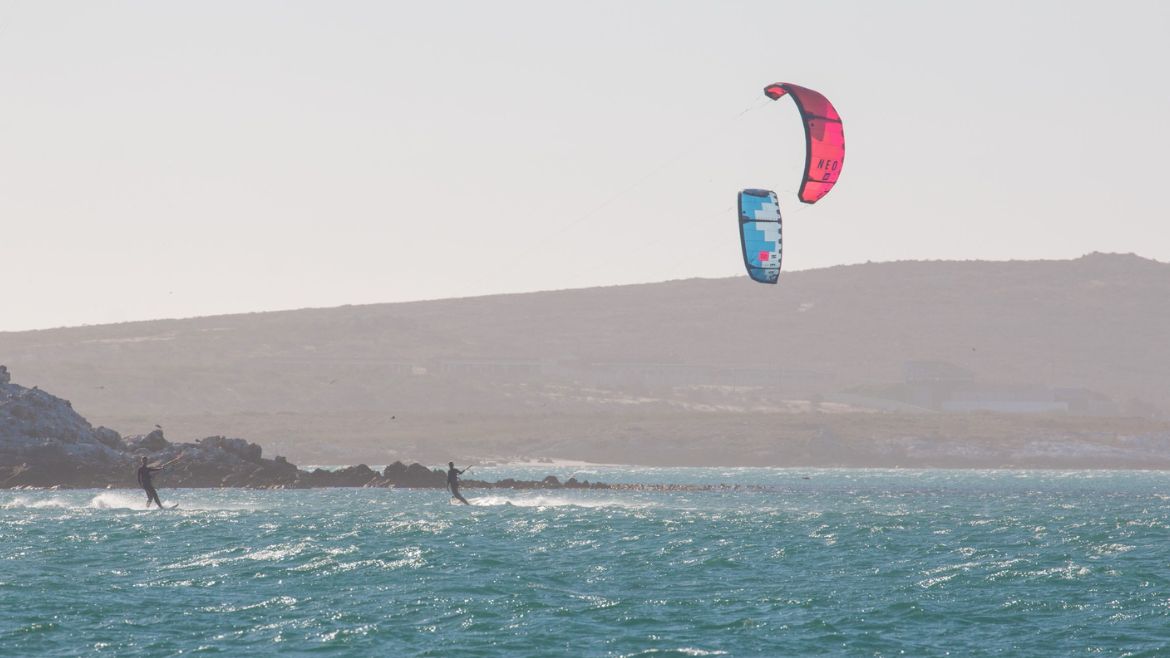 Langebaan: Kitesurfer in Langebaan Langebaan: Kitesurfer in Langebaan