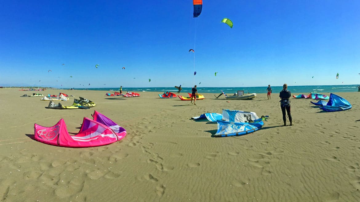 Ulcinj: Kitezone an der Kite- und Wingsurf STation