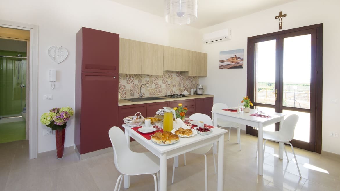 Marsala: Koch- und Essbereich in der Kitevilla Marsala: Koch- und Essbereich in der Kitevilla